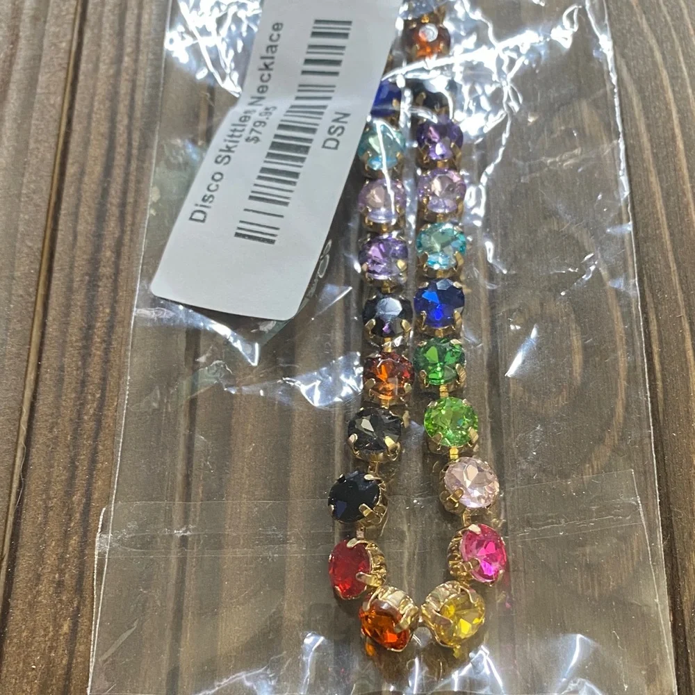 Treasure Jewels Multicolor Crystal Necklace and Earrings Set NWT - Picture 8 of 13